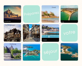 MAISON comprenant 2 logements à louer ensemble ou séparément capacité jusqu'à 10 personnes plus 2 bébés Idéalement placé pour visiter le Mt St Michel, St Malo et ses alentours